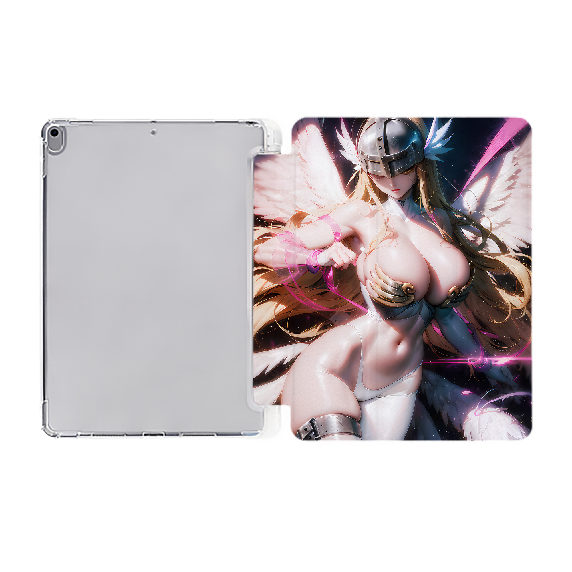 （画像用） Digimon デジタルモンスター/デジモン IPad ケース ペン収納付き 三つ折りスタンド PUレザー×シリコン 対応機種9.5/10.5/10.9インチ